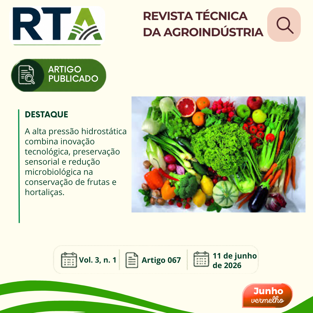 ALTA PRESSÃO HIDROSTÁTICA APLICADA NA CONSERVAÇÃO DE FRUTAS E HORTALIÇAS: QUALIDADE SENSORIAL E SEGURANÇA MICROBIOLÓGICA